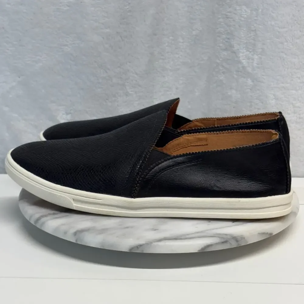 Sun + Stone Women Mariam Slip On Shoes Black Faux‎ Leather Size 11 Casual
